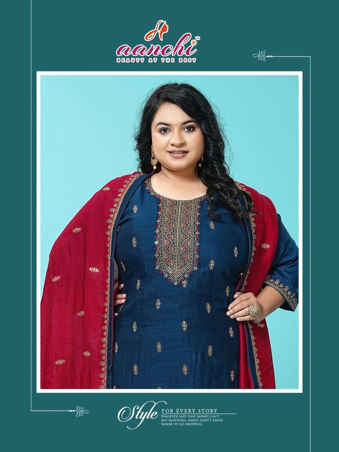 PLUS SHAGUN BY AANCHI IN VICHITRA SILK WITH FANCY CONTRAST DUPATTA WORK