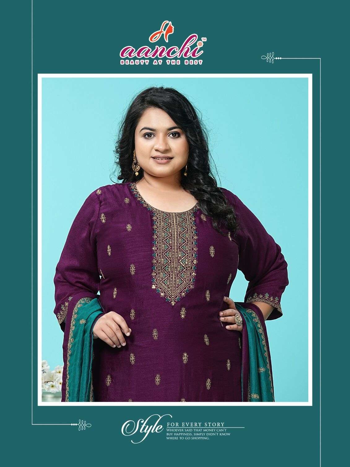 PLUS SHAGUN BY AANCHI IN VICHITRA SILK WITH FANCY CONTRAST DUPATTA WORK