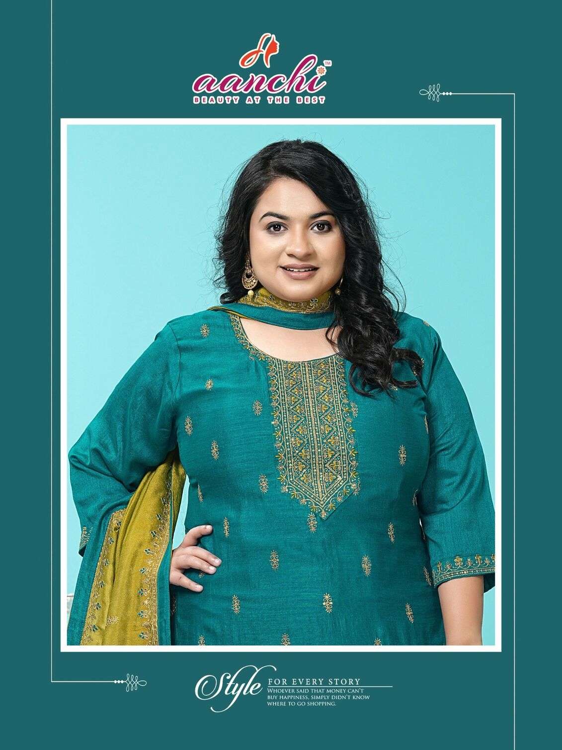 PLUS SHAGUN BY AANCHI IN VICHITRA SILK WITH FANCY CONTRAST DUPATTA WORK