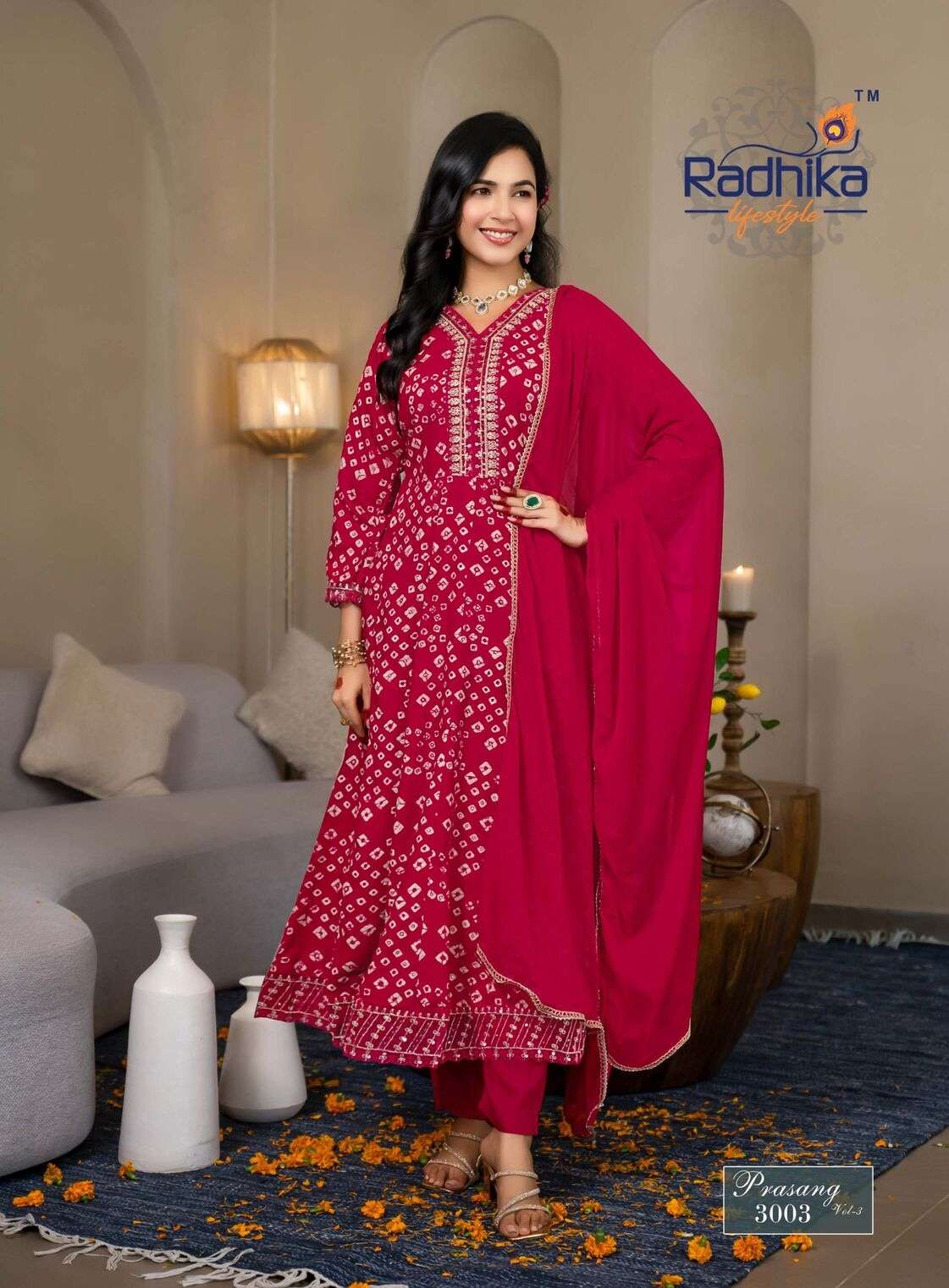 PRASANG VOL-3 BY RADHIKA LIFESTYLE IN HEAVY REYON FOIL PRINT WITH EMBROIDERY WORK 