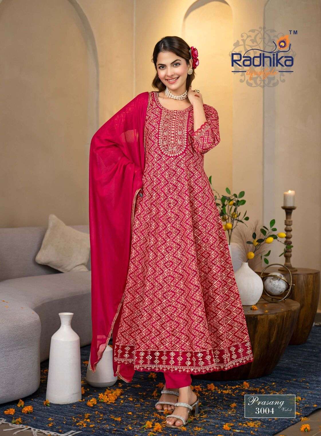 PRASANG VOL-3 BY RADHIKA LIFESTYLE IN HEAVY REYON FOIL PRINT WITH EMBROIDERY WORK 