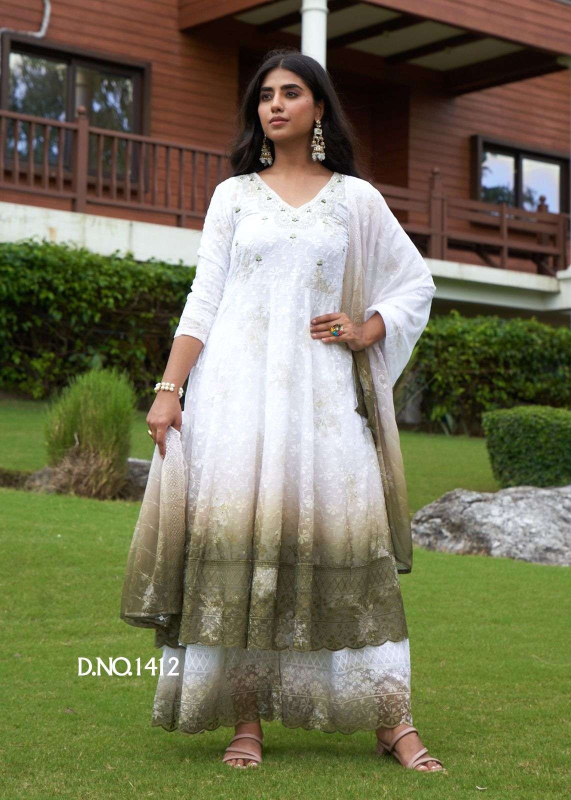 RAASHI BY SERIEMA IN HEAVY GEORGETTE SHIFFLEI WORK ANARKALI STYLE WITH HEAVY EMBROIDERY 