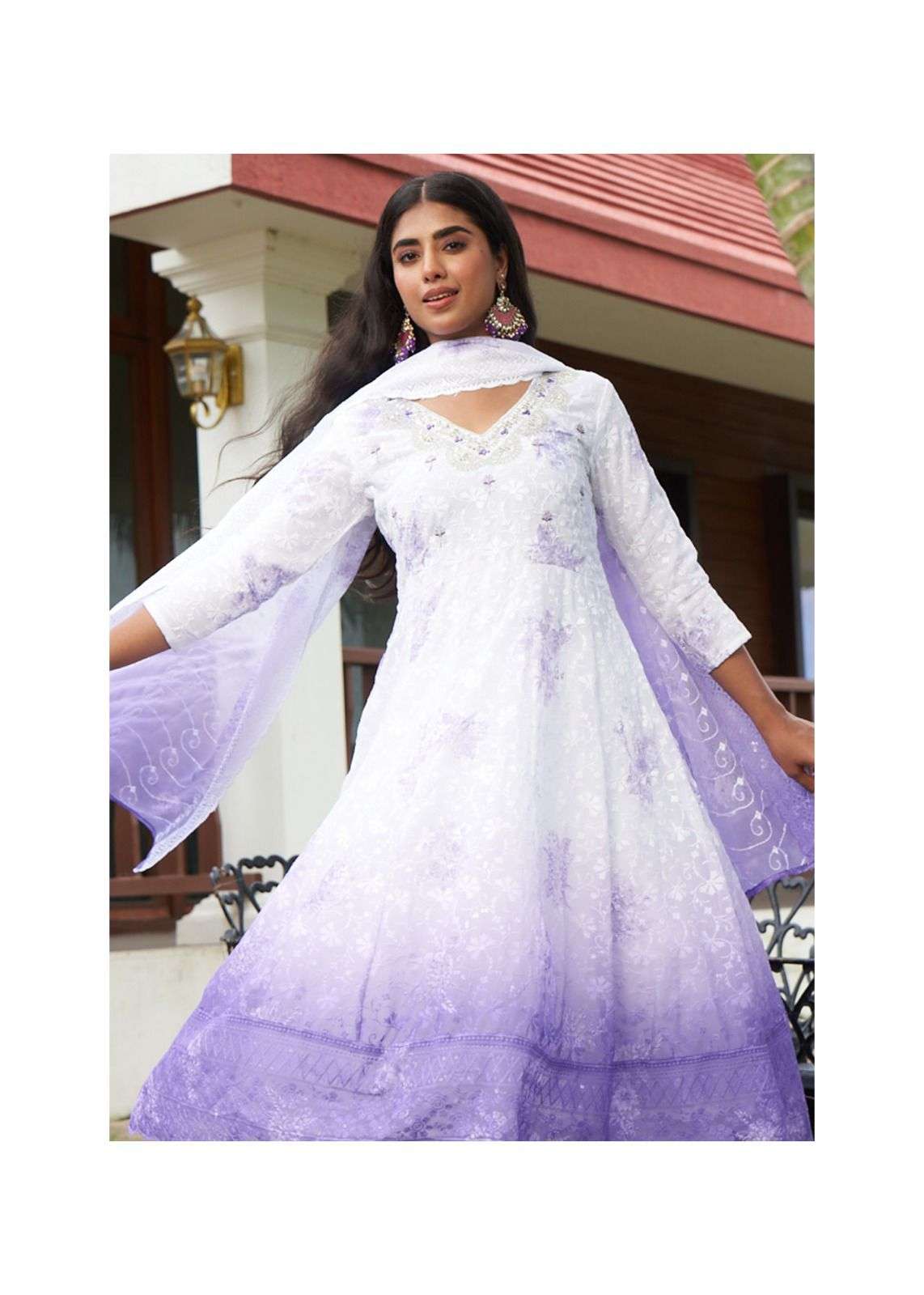 RAASHI BY SERIEMA IN HEAVY GEORGETTE SHIFFLEI WORK ANARKALI STYLE WITH HEAVY EMBROIDERY 