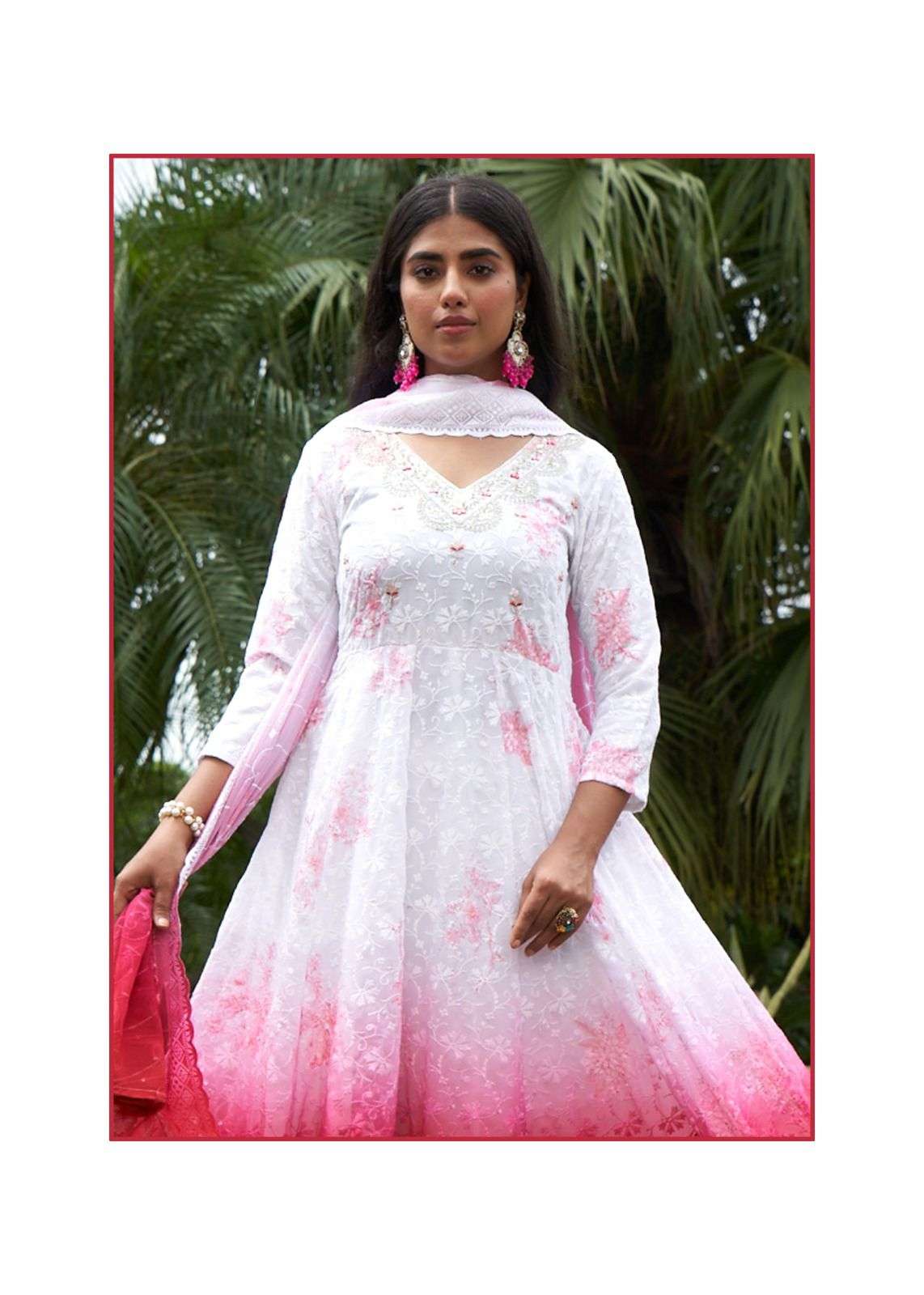 RAASHI BY SERIEMA IN HEAVY GEORGETTE SHIFFLEI WORK ANARKALI STYLE WITH HEAVY EMBROIDERY 