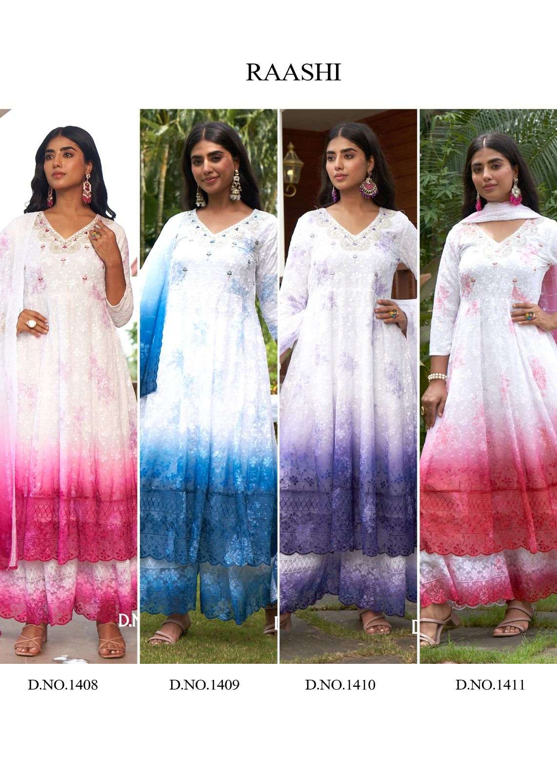 RAASHI BY SERIEMA IN HEAVY GEORGETTE SHIFFLEI WORK ANARKALI STYLE WITH HEAVY EMBROIDERY 