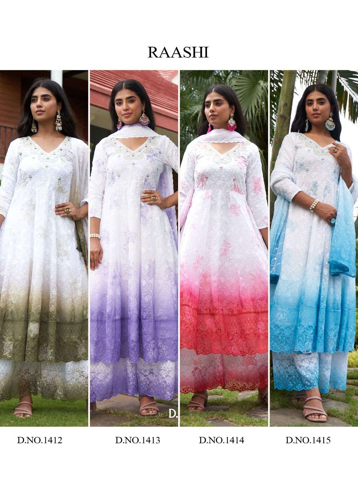 RAASHI BY SERIEMA IN HEAVY GEORGETTE SHIFFLEI WORK ANARKALI STYLE WITH HEAVY EMBROIDERY 