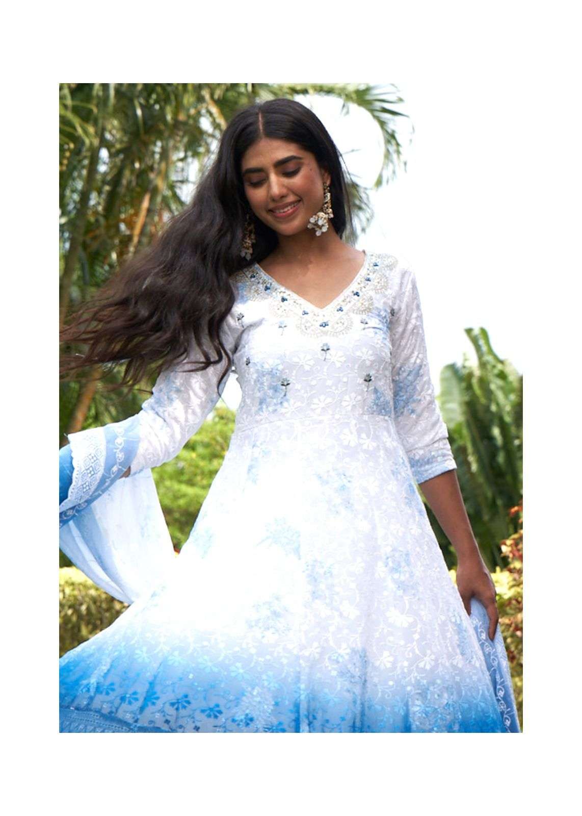 RAASHI BY SERIEMA IN HEAVY GEORGETTE SHIFFLEI WORK ANARKALI STYLE WITH HEAVY EMBROIDERY 