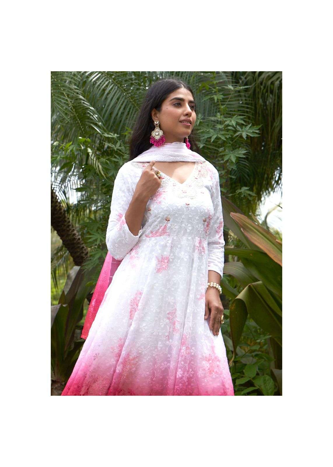 RAASHI BY SERIEMA IN HEAVY GEORGETTE SHIFFLEI WORK ANARKALI STYLE WITH HEAVY EMBROIDERY 