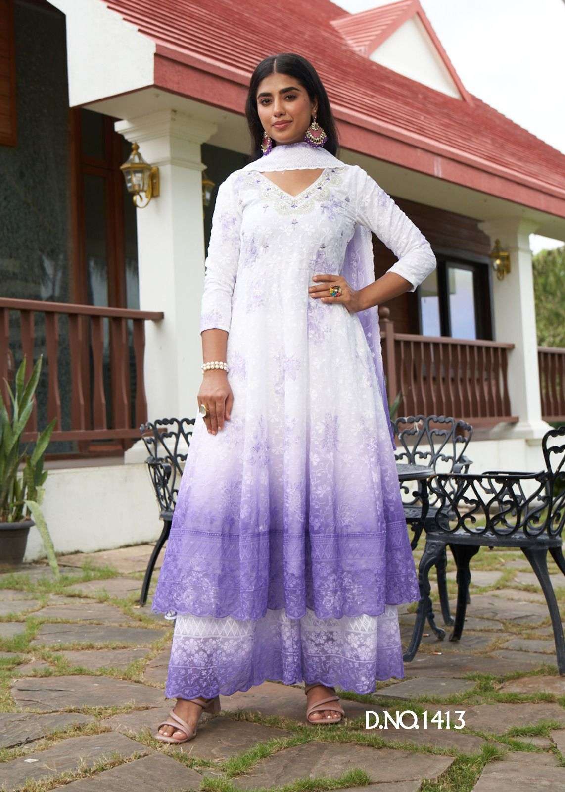 RAASHI BY SERIEMA IN HEAVY GEORGETTE SHIFFLEI WORK ANARKALI STYLE WITH HEAVY EMBROIDERY 