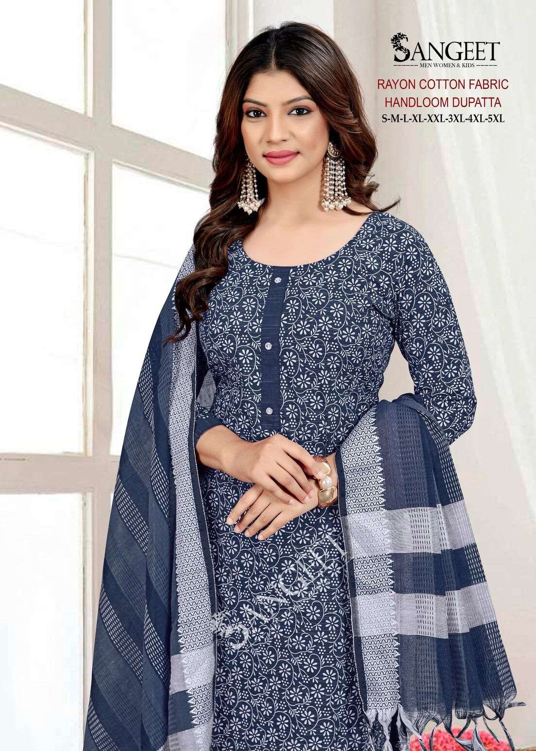 RABDI FRY-1 BY SANGEET IN RAYON COTTON FABRIC WITH HANDLOOM DUPPATA 