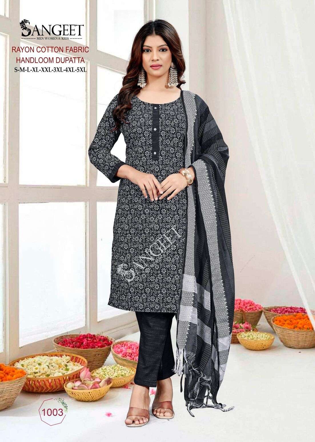 RABDI FRY-1 BY SANGEET IN RAYON COTTON FABRIC WITH HANDLOOM DUPPATA 