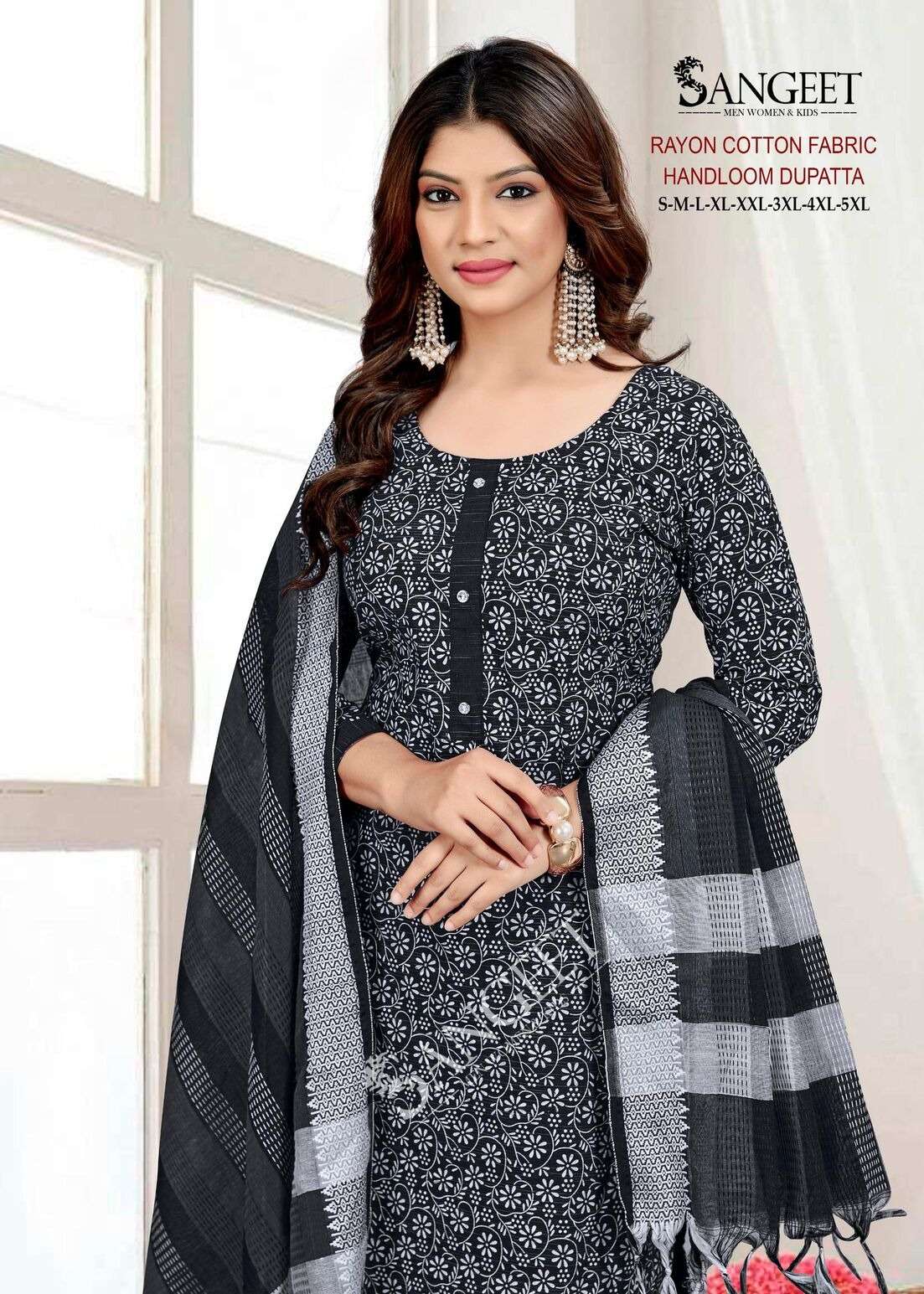 RABDI FRY-1 BY SANGEET IN RAYON COTTON FABRIC WITH HANDLOOM DUPPATA 