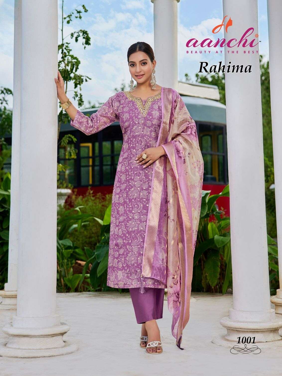 RAHIMA BY AANCHI IN JACQUARD PRINT WITH FANCY DIGITAL DUPATTA STRAIGHT CONCEPT 