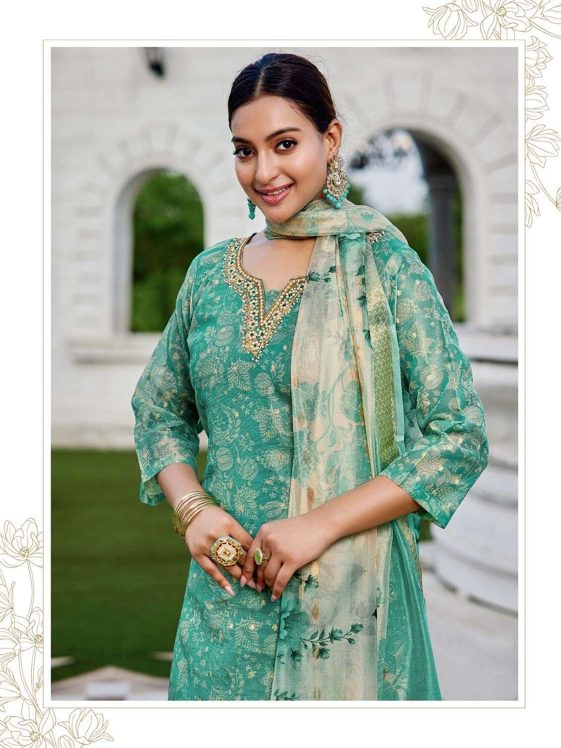 RAHIMA BY AANCHI IN JACQUARD PRINT WITH FANCY DIGITAL DUPATTA STRAIGHT CONCEPT 