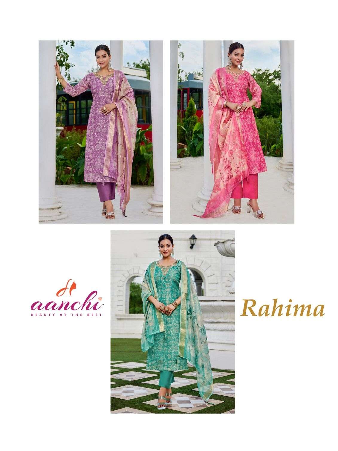 RAHIMA BY AANCHI IN JACQUARD PRINT WITH FANCY DIGITAL DUPATTA STRAIGHT CONCEPT 