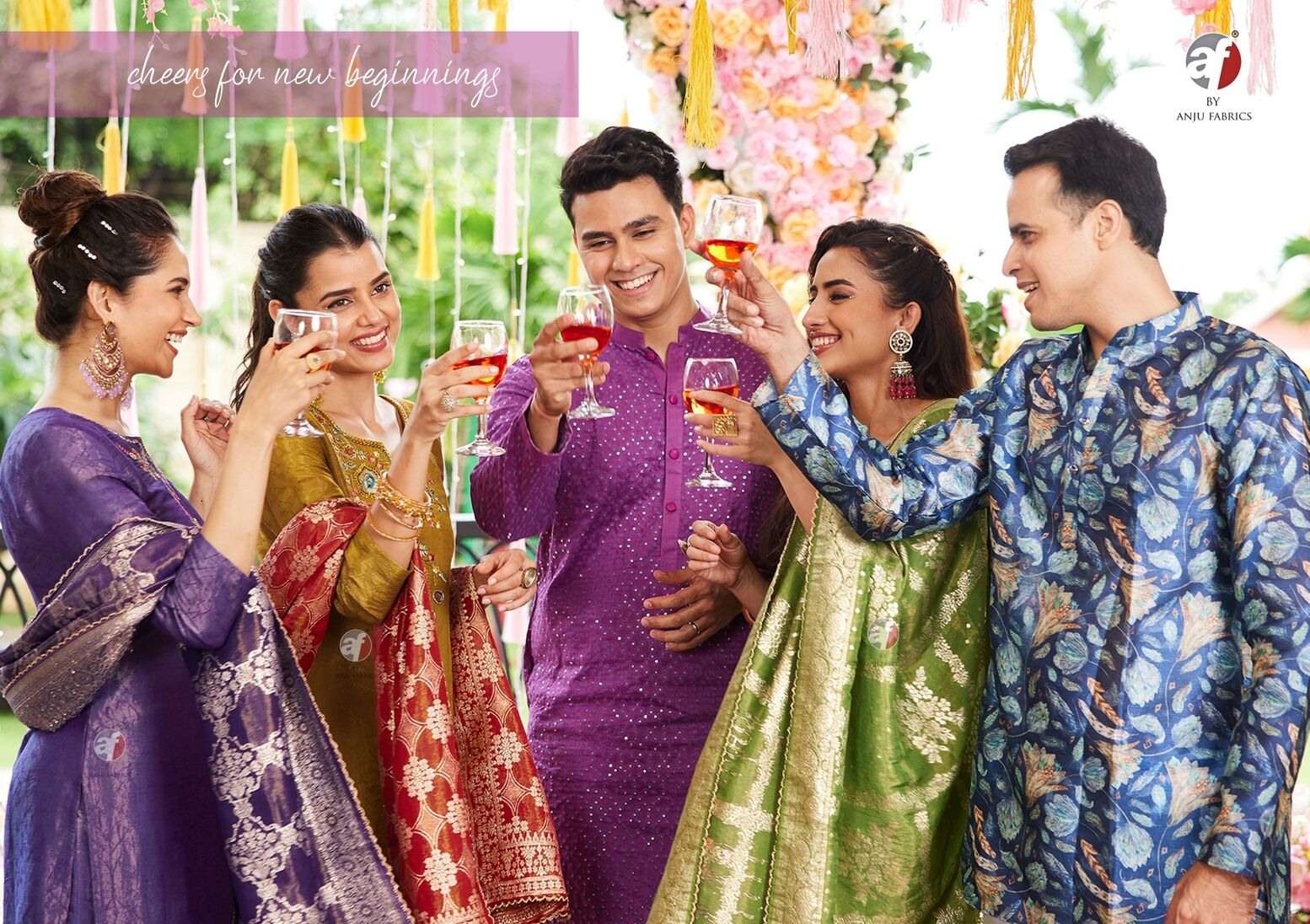 RANGAT BY ANJU FABRICS IN TISSUE SHIMMER WITH SELF DESIGN KURTI PANT WITH CONTRAST DUPATTA 