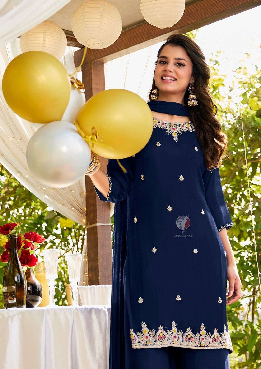 RASM VOL-7 BY ANJU FABRICS IN PURE CHINNON CHIFFON WITH PURE  HEAVY HAND WORK 