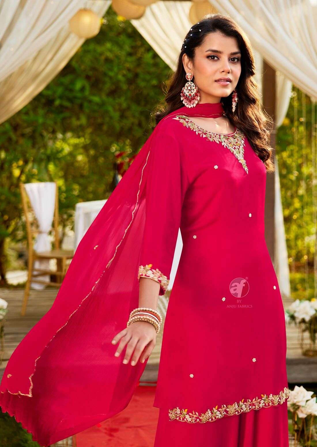 RASM VOL-7 BY ANJU FABRICS IN PURE CHINNON CHIFFON WITH PURE  HEAVY HAND WORK 