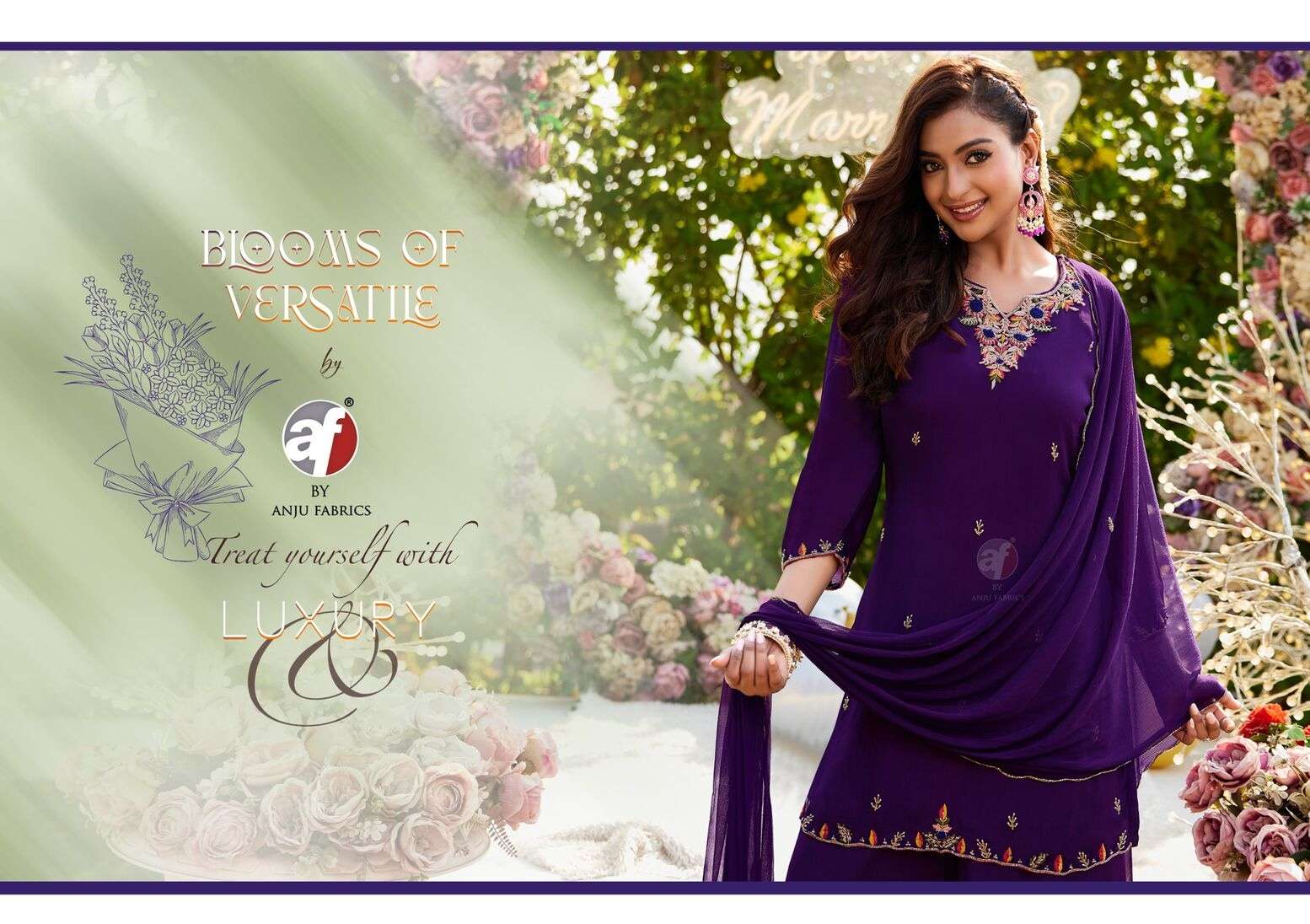 RASM VOL-7 BY ANJU FABRICS IN PURE CHINNON CHIFFON WITH PURE  HEAVY HAND WORK 