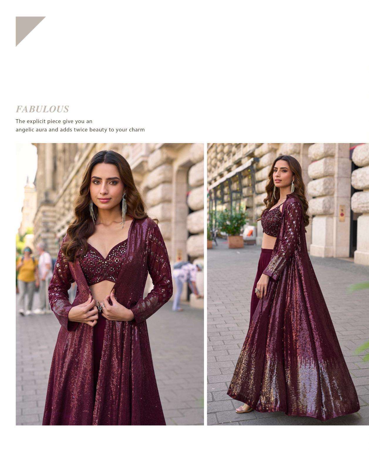 RUBAL BY SAYURI DESIGNER IN REAL PREMIUM GEROGETTE WITH EMBROIDERED FLOOR LENGHT 