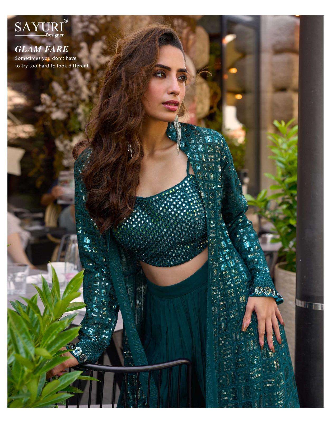 RUBAL BY SAYURI DESIGNER IN REAL PREMIUM GEROGETTE WITH EMBROIDERED FLOOR LENGHT 