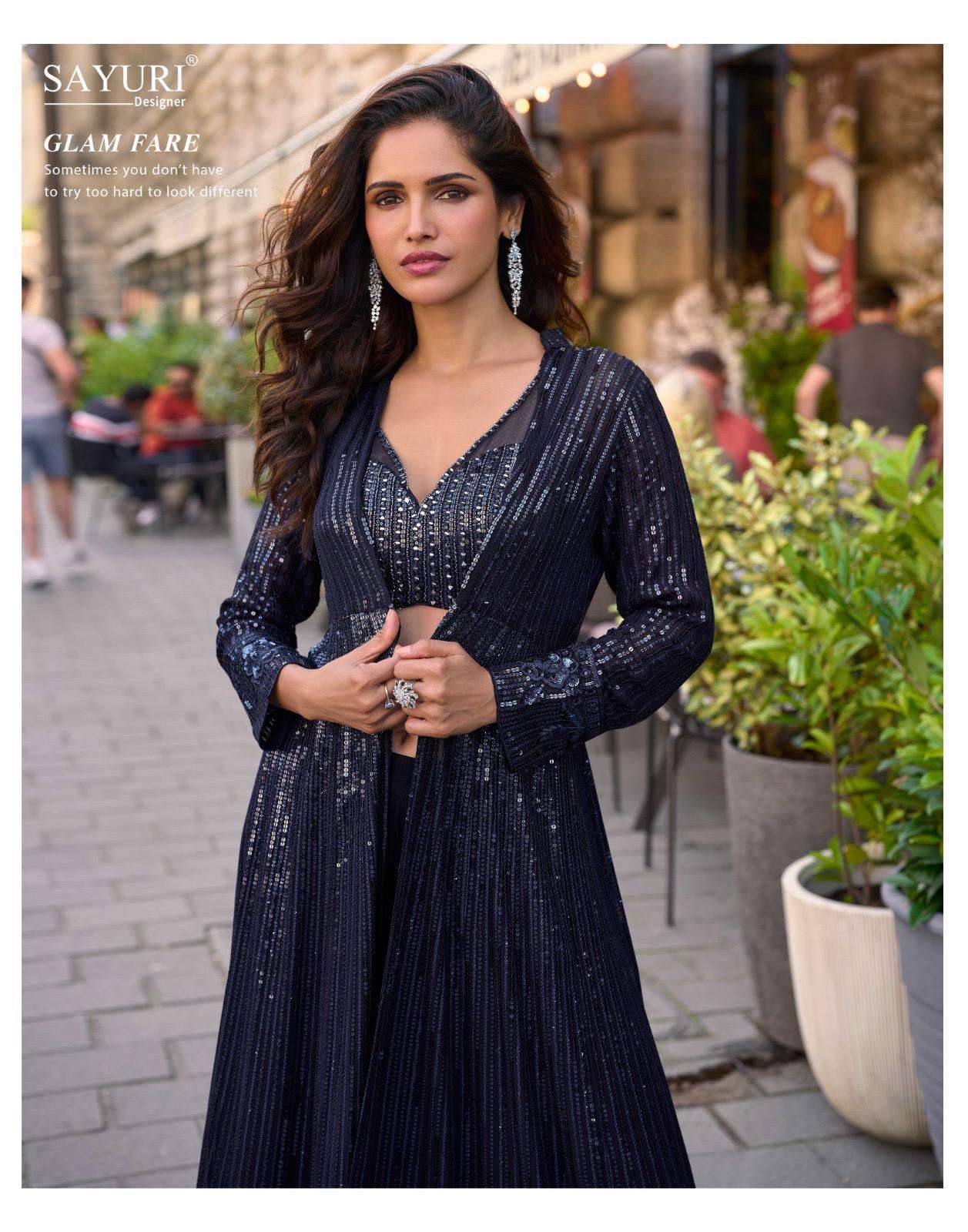 RUBAL BY SAYURI DESIGNER IN REAL PREMIUM GEROGETTE WITH EMBROIDERED FLOOR LENGHT 