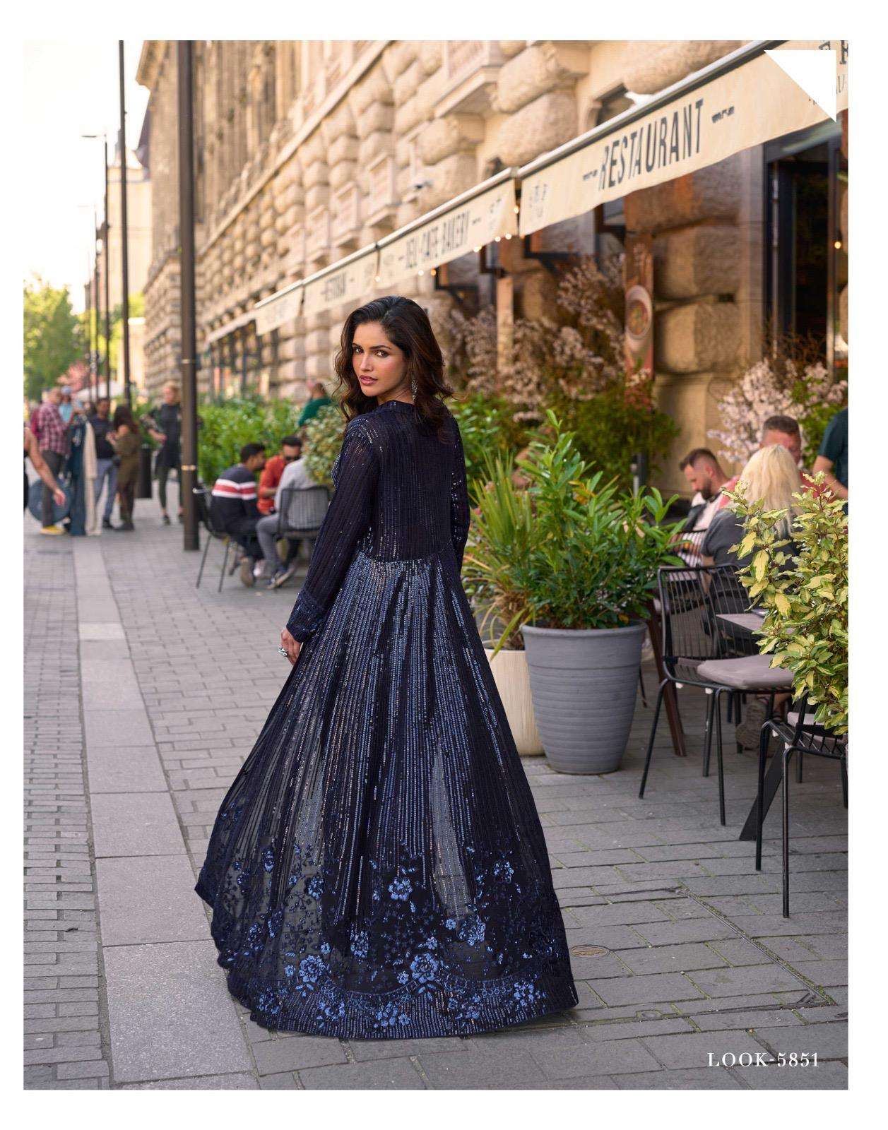 RUBAL BY SAYURI DESIGNER IN REAL PREMIUM GEROGETTE WITH EMBROIDERED FLOOR LENGHT 