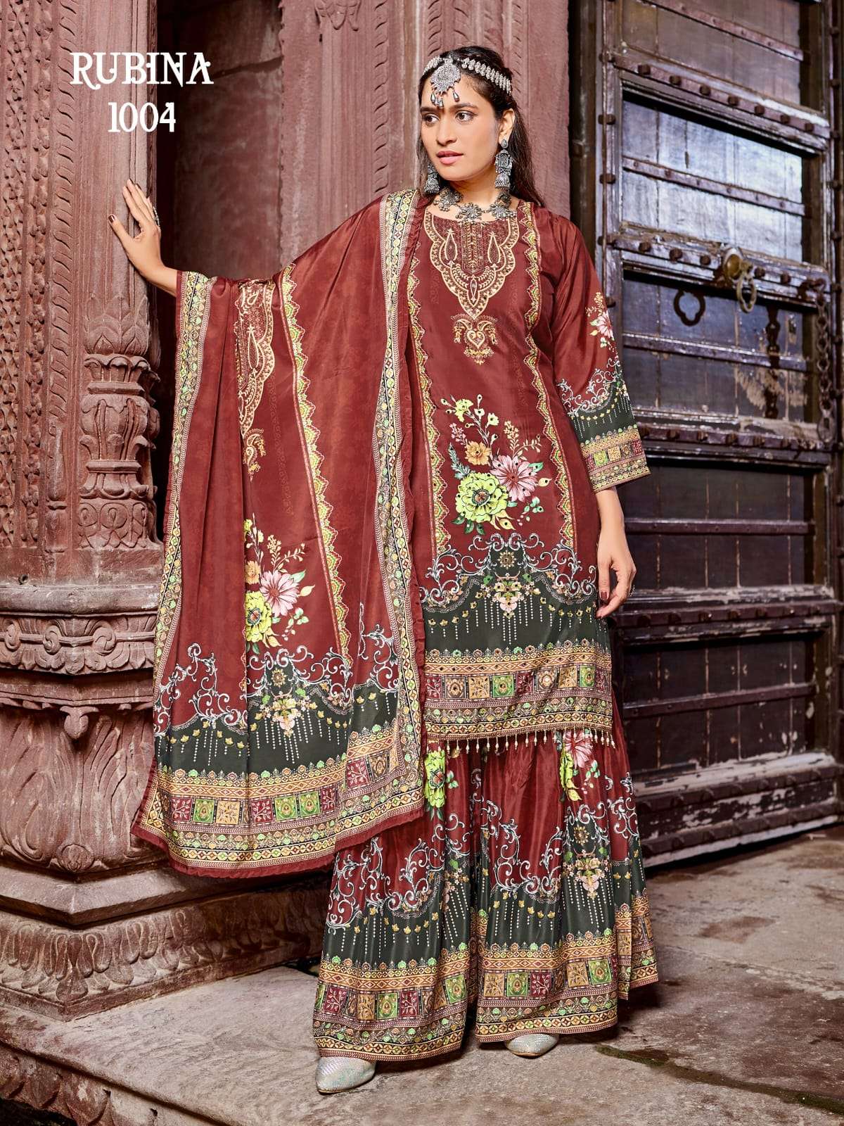 RUBINA BY TEXOFAB IN PURE CRAPE SILK DIGITAL PRINT WITH FULL COTTON INNER PAKISTANI SUIT 