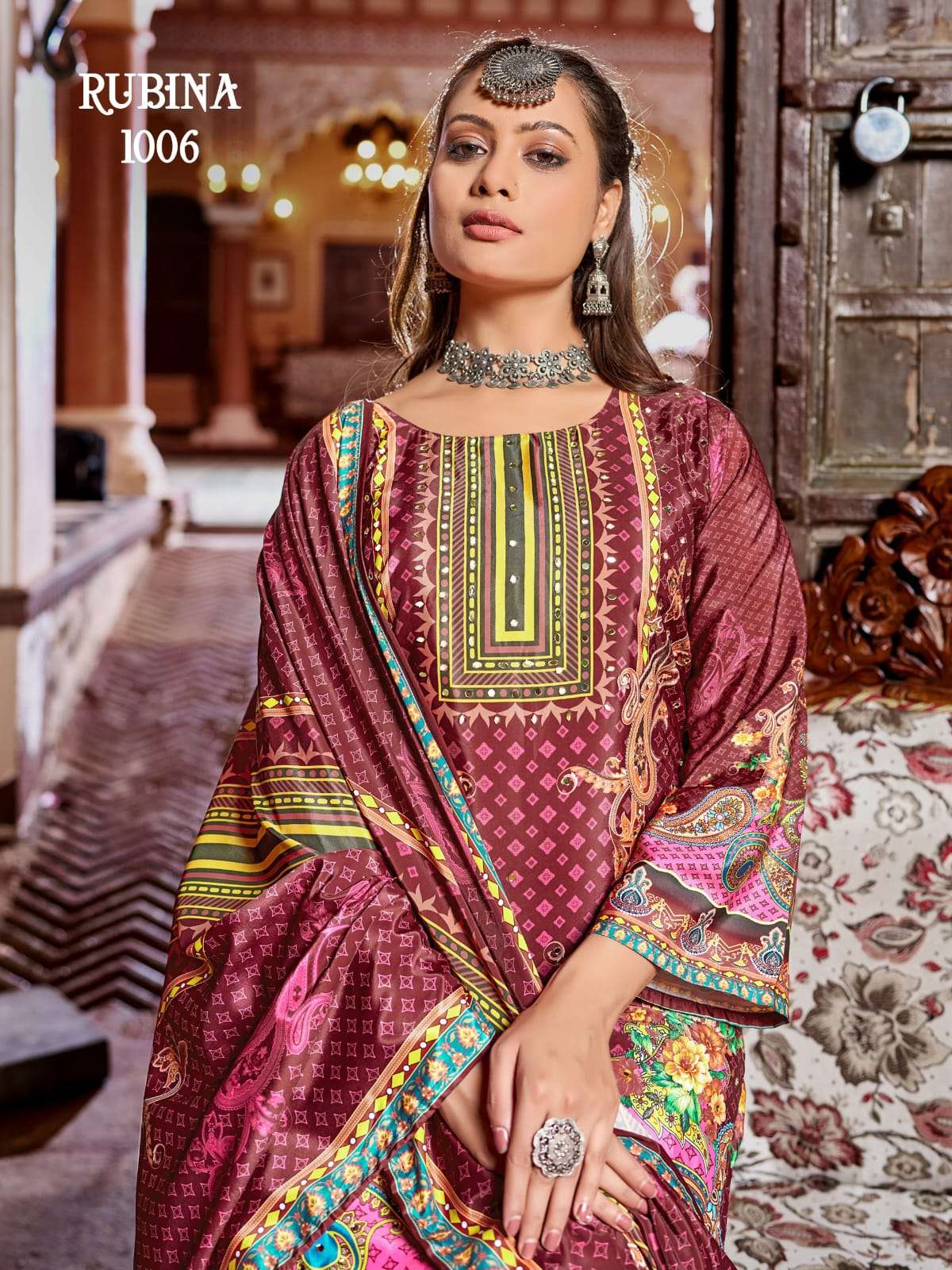 RUBINA BY TEXOFAB IN PURE CRAPE SILK DIGITAL PRINT WITH FULL COTTON INNER PAKISTANI SUIT 