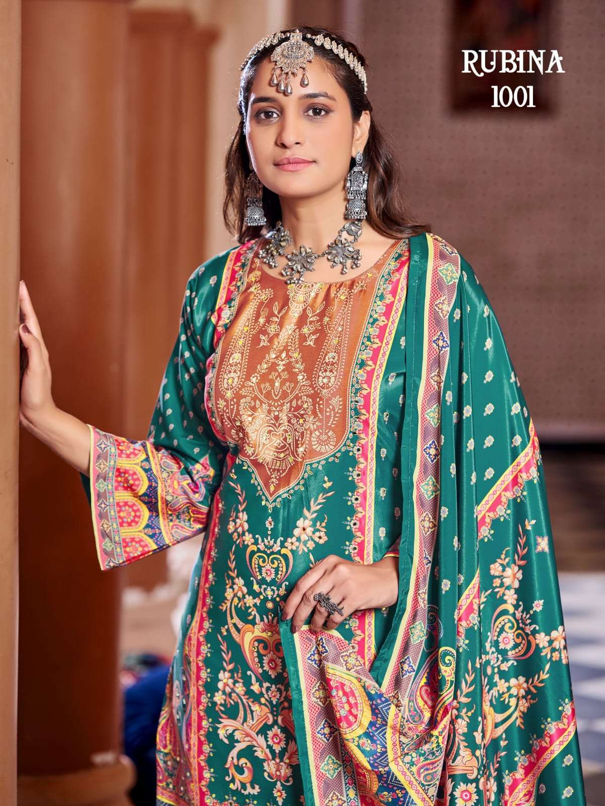 RUBINA BY TEXOFAB IN PURE CRAPE SILK DIGITAL PRINT WITH FULL COTTON INNER PAKISTANI SUIT 