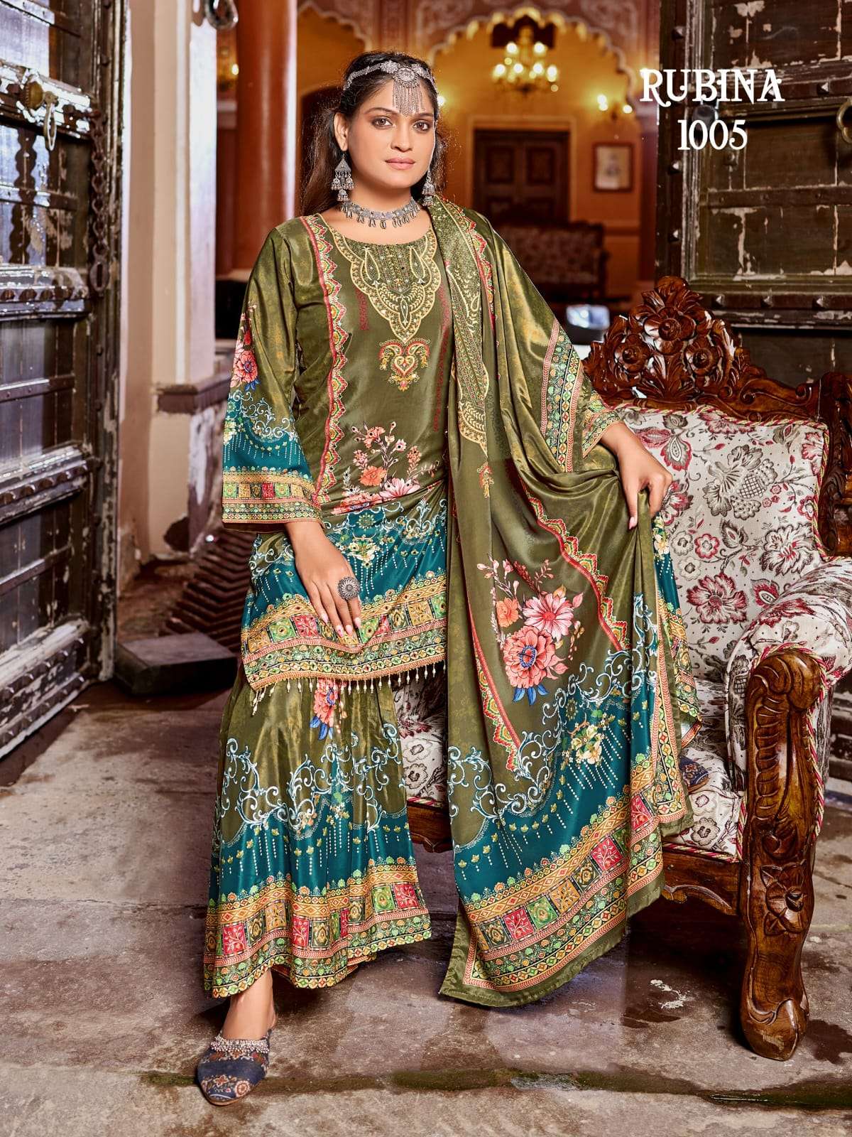 RUBINA BY TEXOFAB IN PURE CRAPE SILK DIGITAL PRINT WITH FULL COTTON INNER PAKISTANI SUIT 