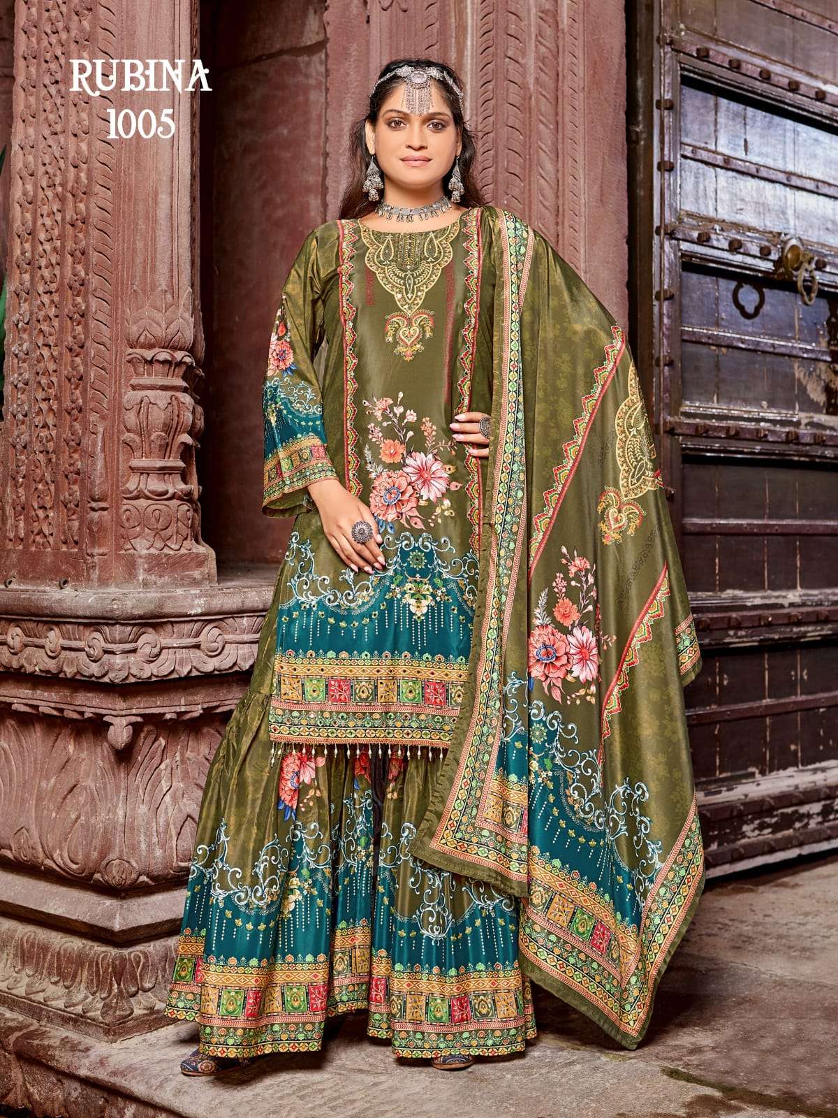 RUBINA BY TEXOFAB IN PURE CRAPE SILK DIGITAL PRINT WITH FULL COTTON INNER PAKISTANI SUIT 
