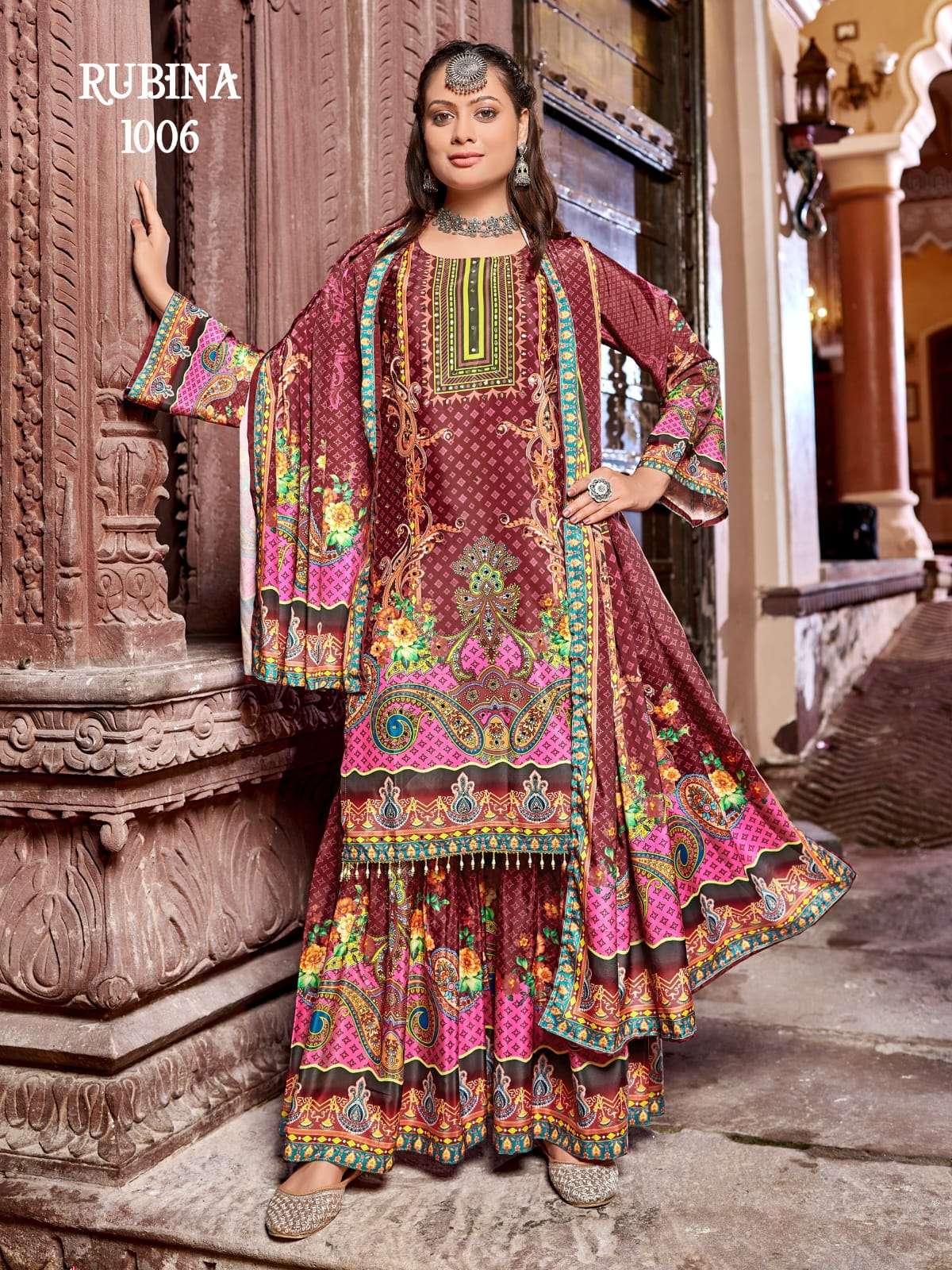 RUBINA BY TEXOFAB IN PURE CRAPE SILK DIGITAL PRINT WITH FULL COTTON INNER PAKISTANI SUIT 
