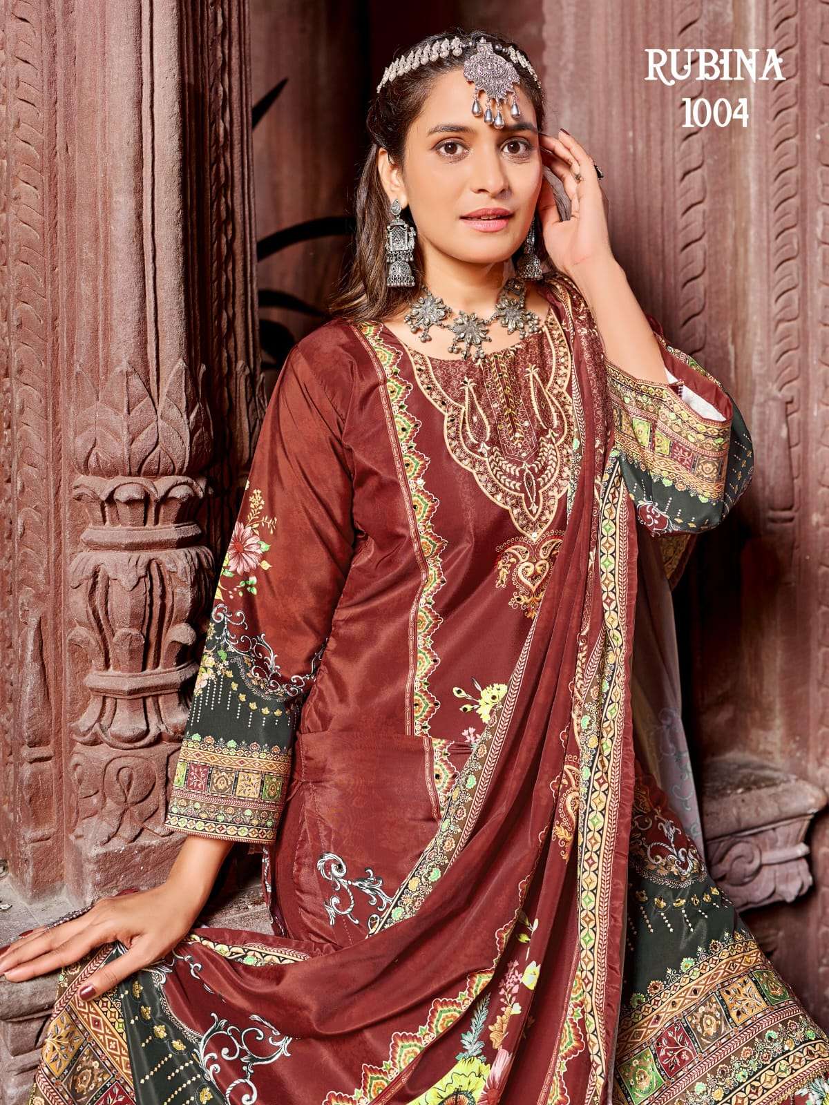 RUBINA BY TEXOFAB IN PURE CRAPE SILK DIGITAL PRINT WITH FULL COTTON INNER PAKISTANI SUIT 