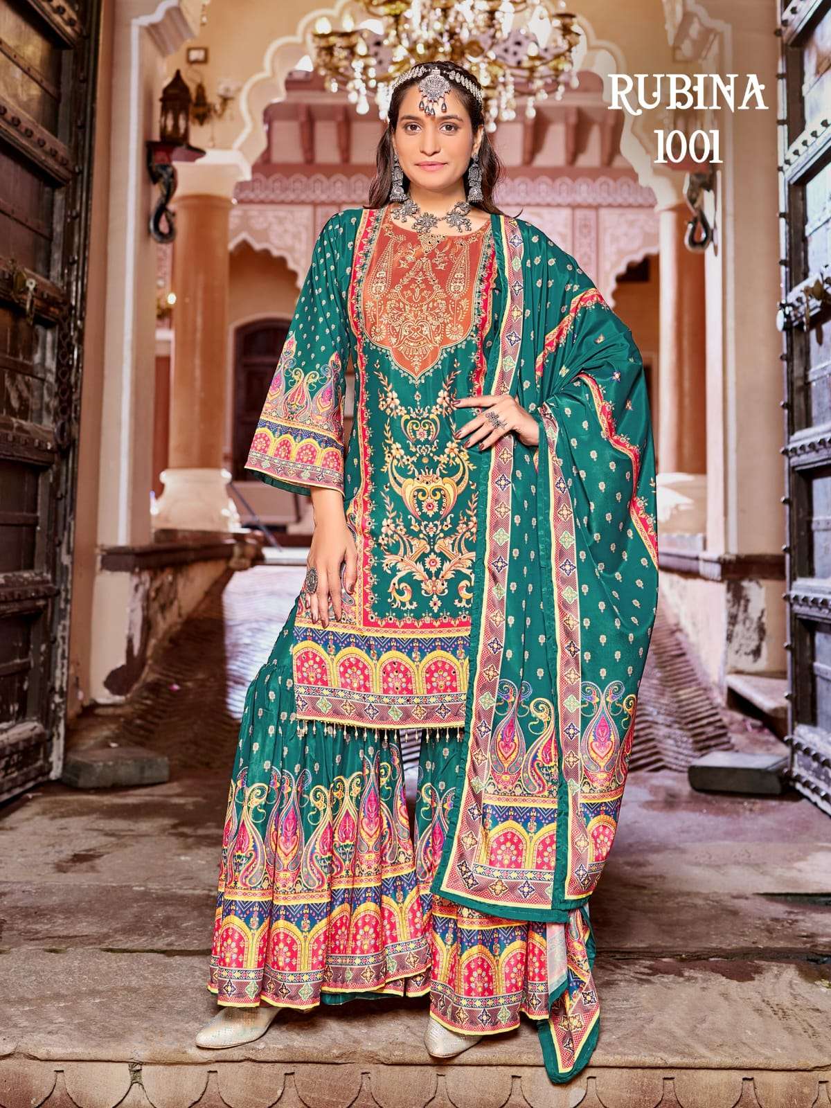 RUBINA BY TEXOFAB IN PURE CRAPE SILK DIGITAL PRINT WITH FULL COTTON INNER PAKISTANI SUIT 