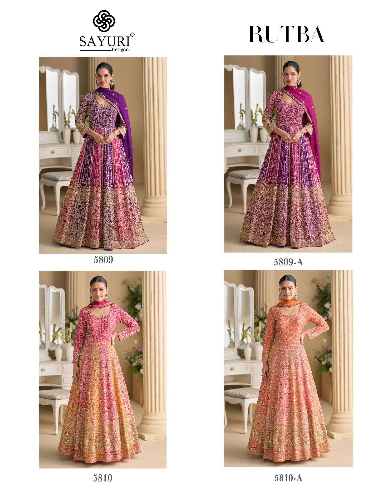 RUTBA BY SAYURI DESIGNER IN REAL PREMIUM GEROGETTE WITH EMBROIDERED SEROSKI ZARKAN GOWN 