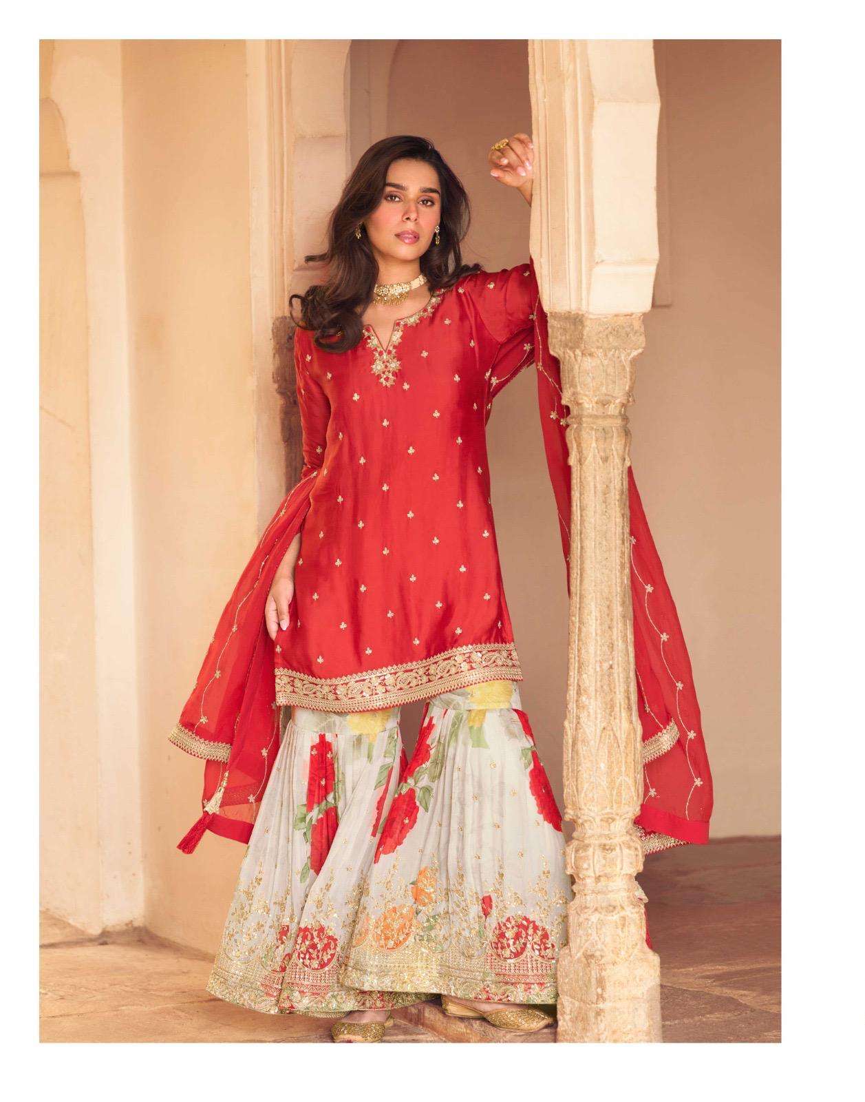 SAFAR BY SAYURI DESIGNER IN REAL PREMIUM CHINON SILK WITH EMBROIDERED WORK 