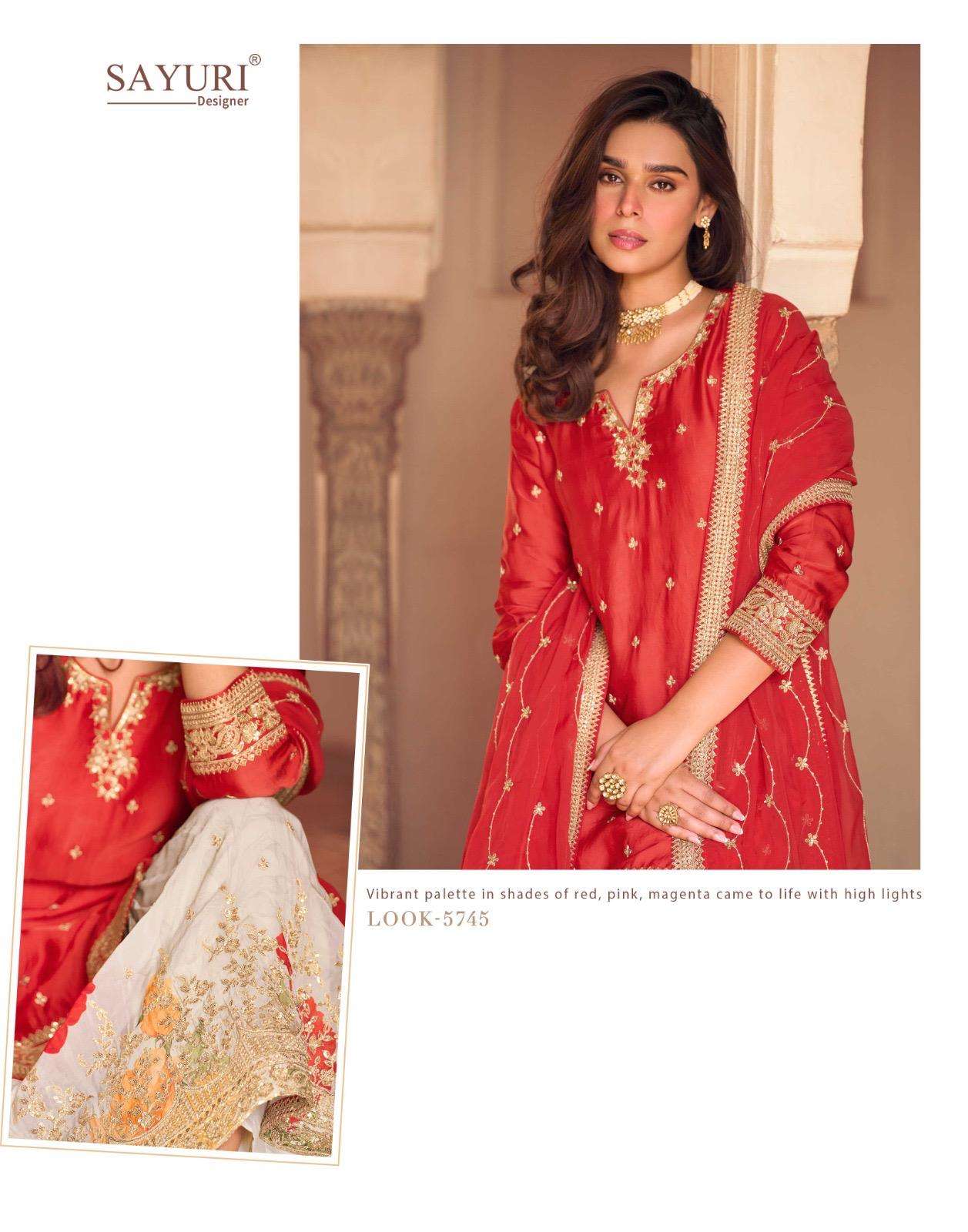 SAFAR BY SAYURI DESIGNER IN REAL PREMIUM CHINON SILK WITH EMBROIDERED WORK 