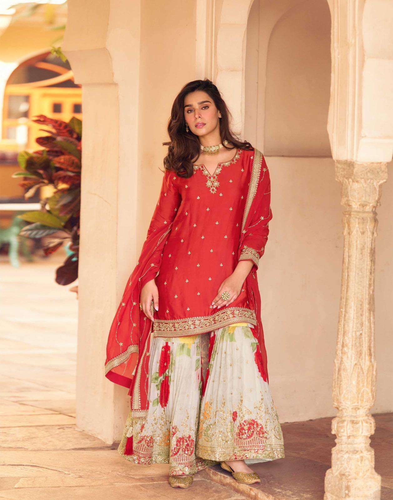 SAFAR BY SAYURI DESIGNER IN REAL PREMIUM CHINON SILK WITH EMBROIDERED WORK 