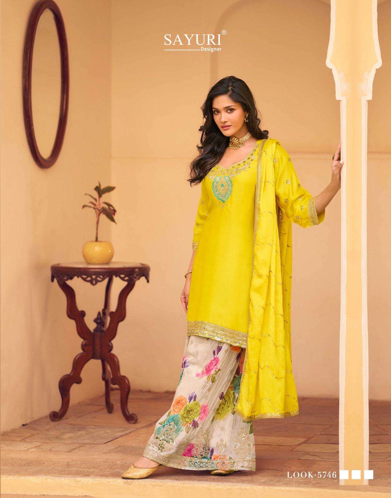 SAFAR BY SAYURI DESIGNER IN REAL PREMIUM CHINON SILK WITH EMBROIDERED WORK 
