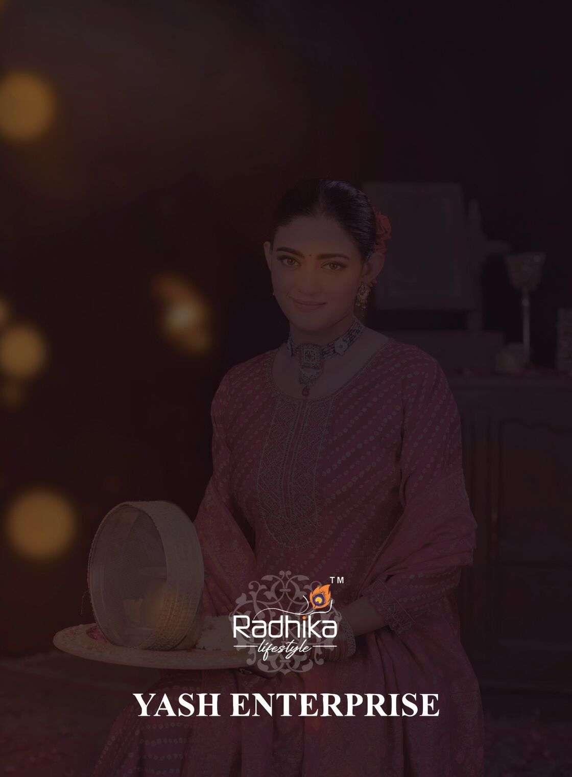 SAIYAAN VOL-1 BY RADHIKA LIFESTYLE IN BERLIN SILK KURTI PANT WITH DUPATTA WORK 