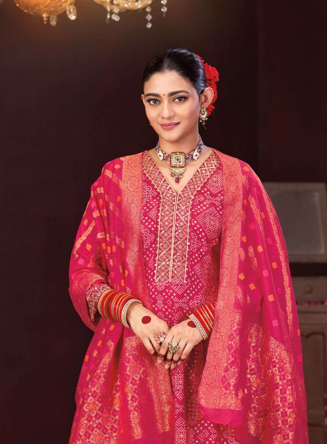 SAIYAAN VOL-1 BY RADHIKA LIFESTYLE IN BERLIN SILK KURTI PANT WITH DUPATTA WORK 