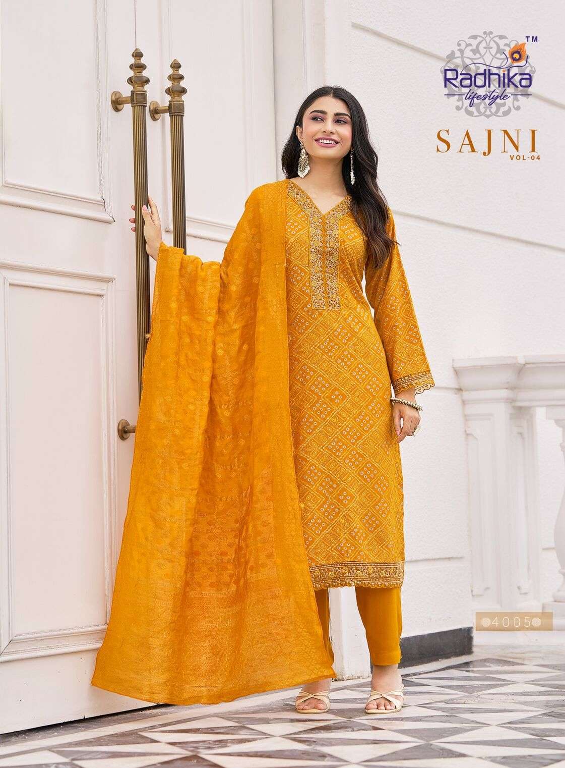 SAJNI VOL-4 BY RADHIKA LIFE STYLE IN RAYON PRINT KURTI PANT WITH DUPATTA 