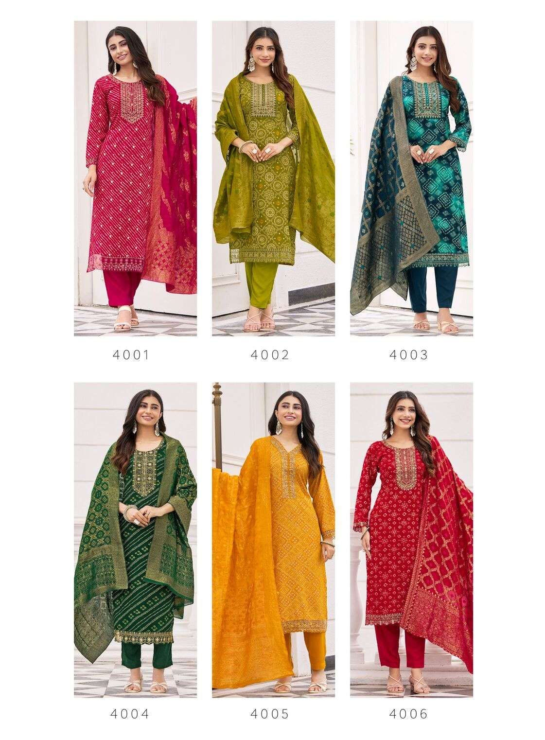 SAJNI VOL-4 BY RADHIKA LIFE STYLE IN RAYON PRINT KURTI PANT WITH DUPATTA 