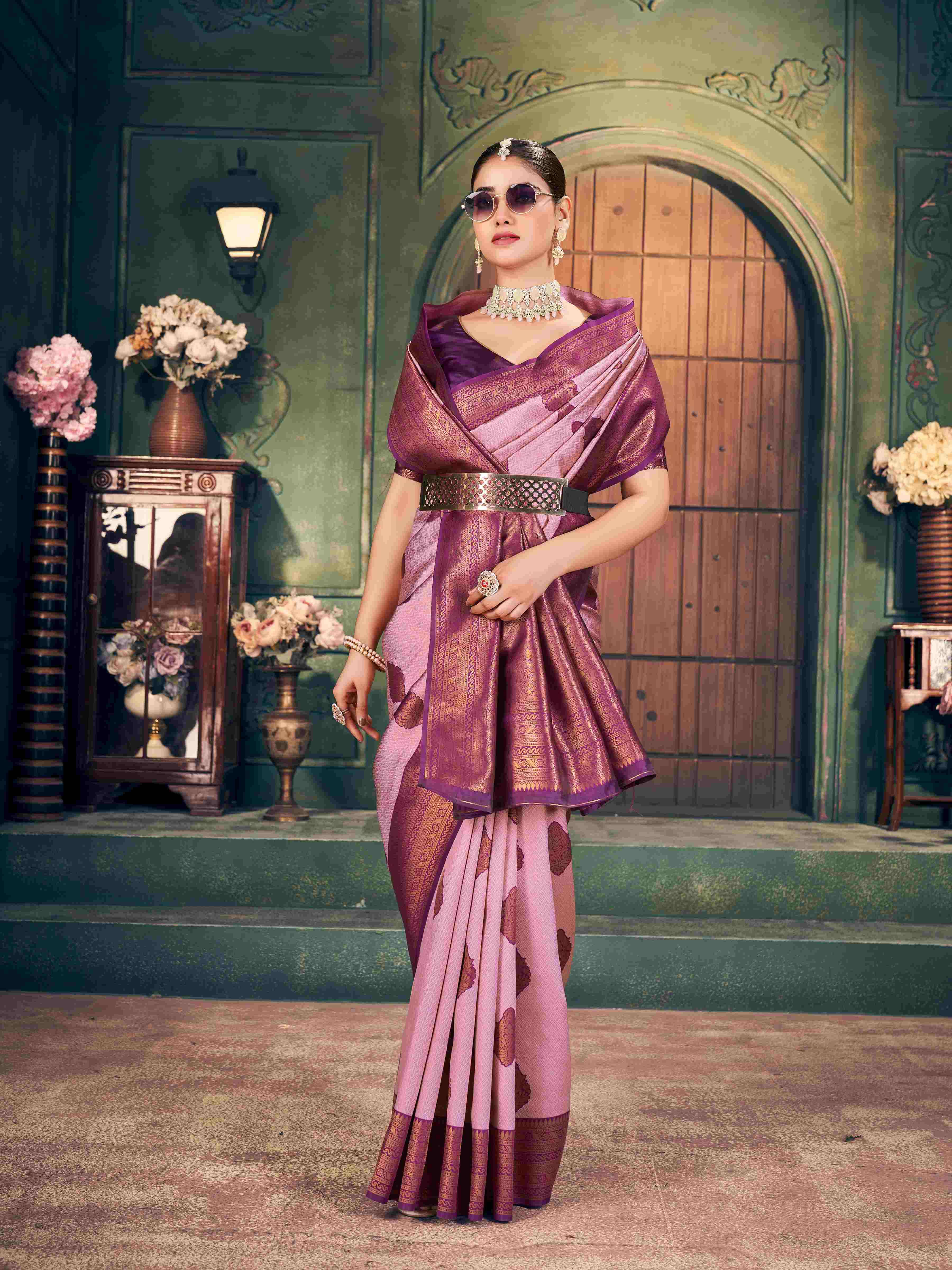 SAKHI SILK BY GOBUNI IN ZARI SILK SAREE 6.30 MTR WITH BLOUSE