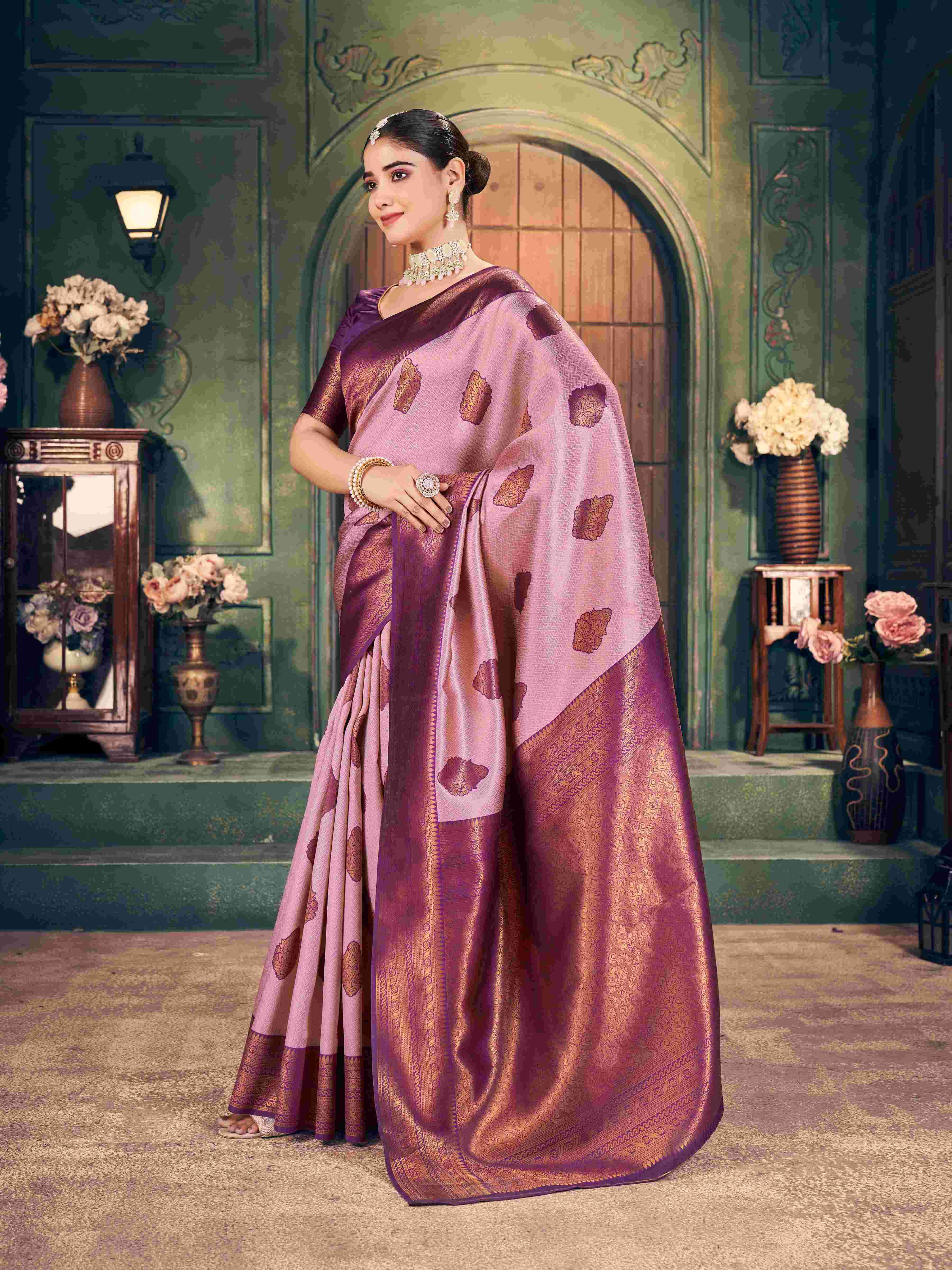 SAKHI SILK BY GOBUNI IN ZARI SILK SAREE 6.30 MTR WITH BLOUSE