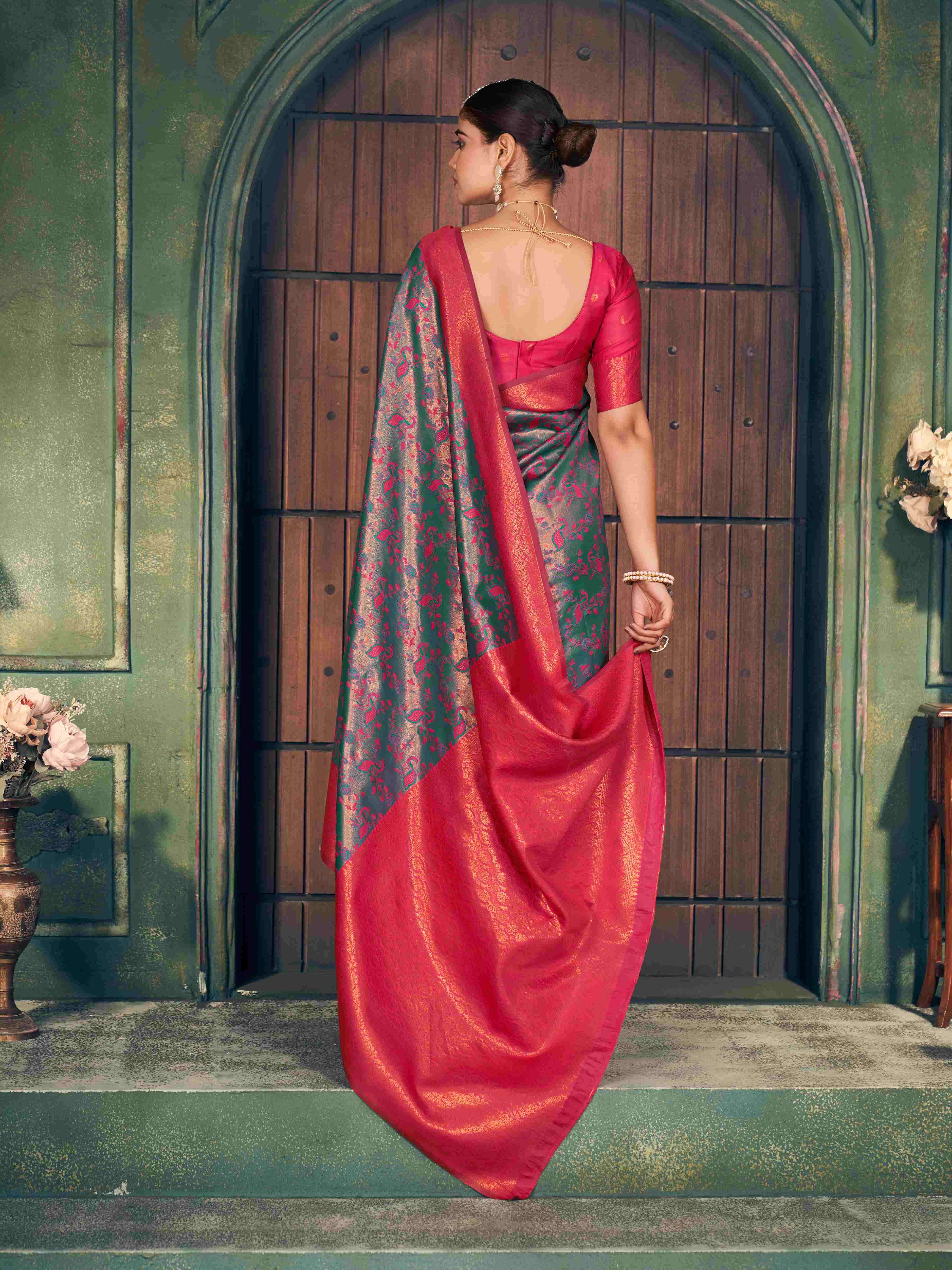 SAKHI SILK BY GOBUNI IN ZARI SILK SAREE 6.30 MTR WITH BLOUSE