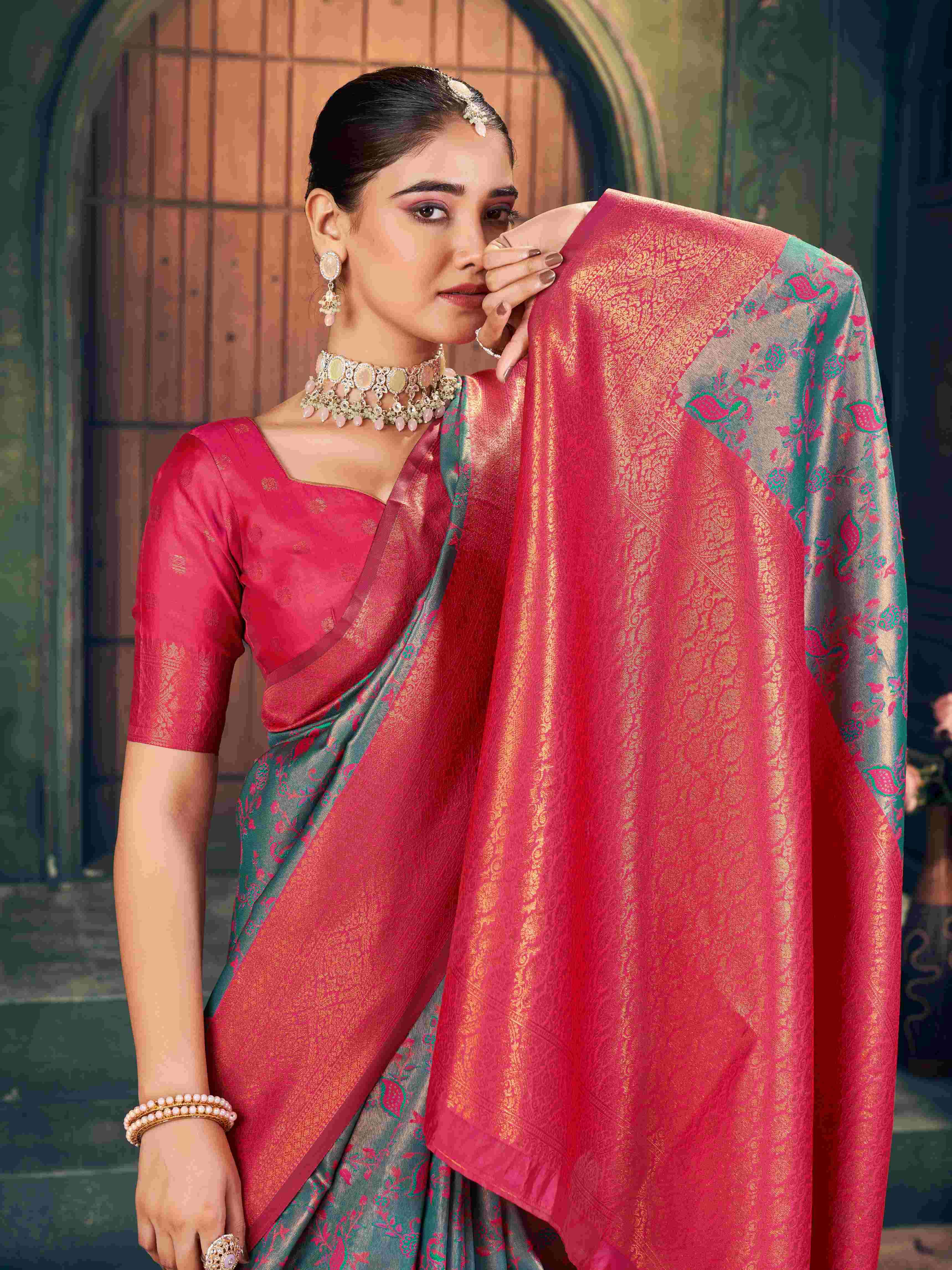 SAKHI SILK BY GOBUNI IN ZARI SILK SAREE 6.30 MTR WITH BLOUSE