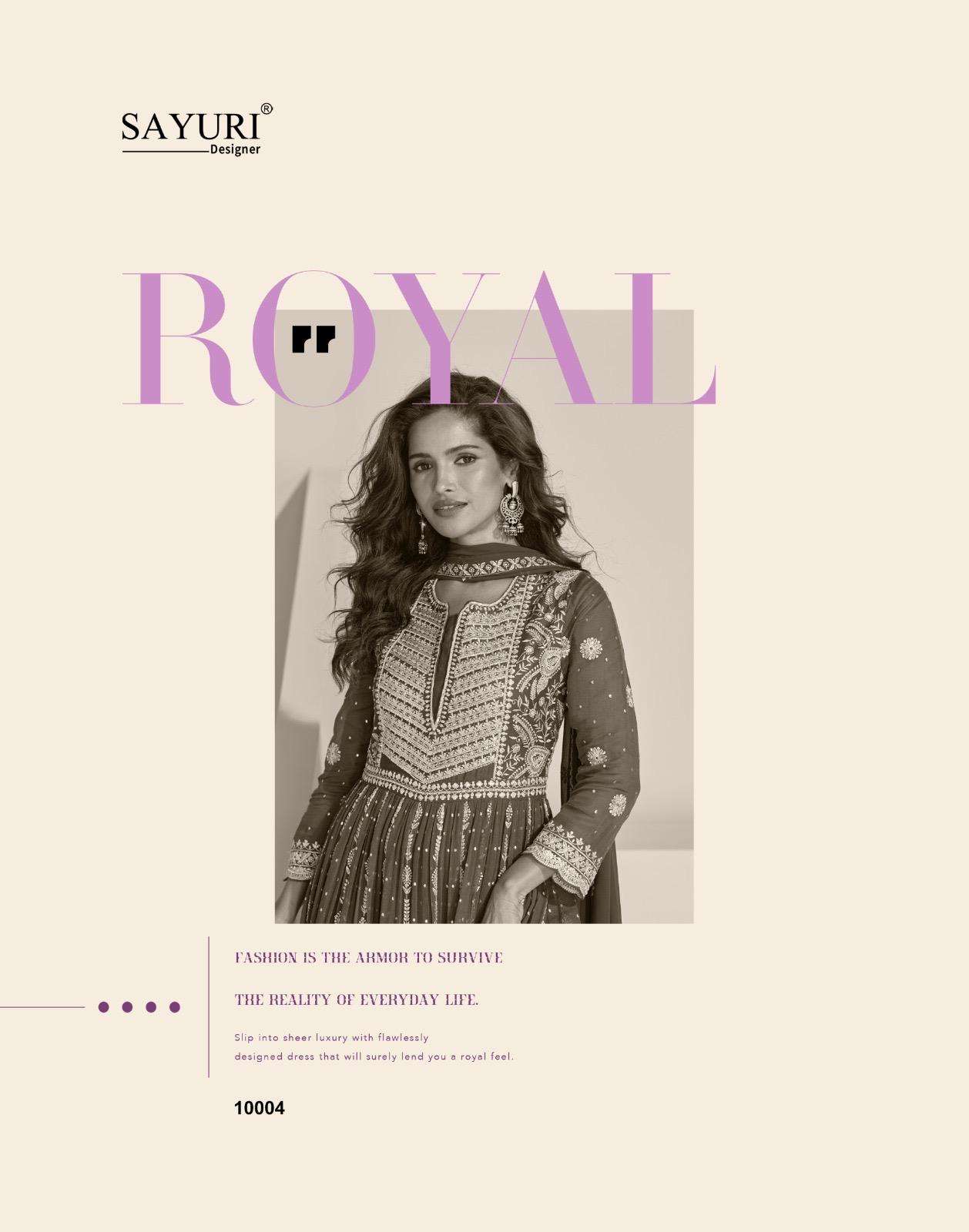 SARGAM BY SAYURI DESIGNER IN REAL PREMIUM GEROGETTE HEAVY LOOK EMBROIDERED WORK 