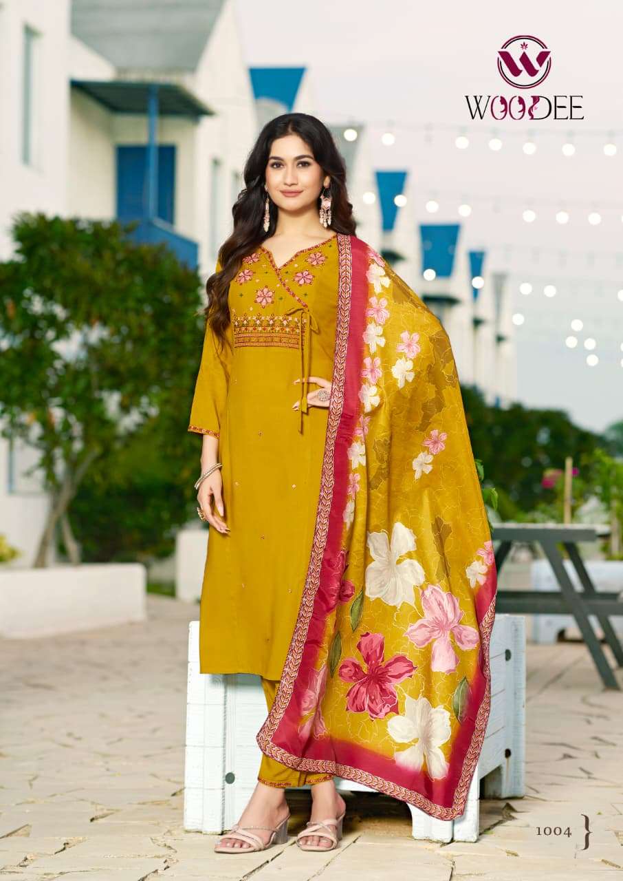 SARGAM BY WOODEE IN PREMIUN QUALITY RAYON WITH SOFT MUSLIN DIGITAL PRINT DUPATTA 